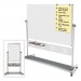 MasterVision QR5507 Magnetic Reversible Mobile Easel, 70 4/5w x 47 1/5h, 80"h, White/Silver BVCQR5507