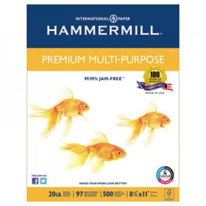 Hammermill HAM106310 Premium Multipurpose Paper, 20-lb., 8-1/2 x 11, White, 5000/Carton 10631-0