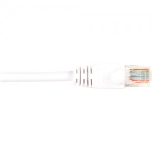 Black Box CAT6PC-001-WH CAT6 Value Line Patch Cable, Stranded, White, 1-ft. (0.3-m)