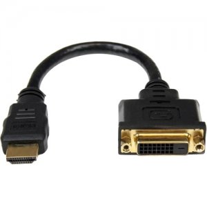 StarTech.com HDDVIMF8IN 8in HDMI to DVI-D Video Cable Adapter - HDMI Male to DVI Female