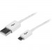 StarTech.com USBPAUB2MW 2m White Micro USB Cable - A to Micro B