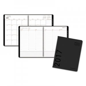 At-A-Glance 70950X05 Contemporary Weekly/Monthly Planner, Column, 8 1/4 x 10 7/8, Black Cover, 2017 AAG70950X05