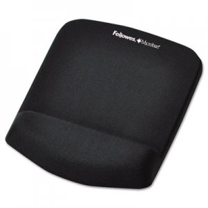 Fellowes 9252001 PlushTouch Mouse Pad with Wrist Rest, Foam, Black, 7 1/4 x 9-3/8 FEL9252001