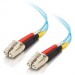C2G 01119 20m LC-LC 10Gb 50/125 OM3 Duplex Multimode PVC Fiber Optic Cable - Aqua