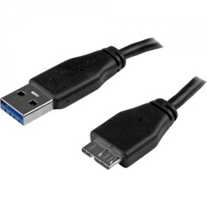 StarTech.com USB3AUB2MS 2m (6ft) Slim SuperSpeed USB 3.0 A to Micro B Cable - M/M