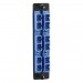 Black Box JPM461C High-Density Adapter Panel, Ceramic Sleeves, (6) SC Duplex Pairs, Blue