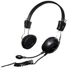 Connectland CL-CM-5023 Computer/Audio Headset with Microphone, Over the Head, On the Ear