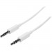 StarTech.com MU2MMMSWH 2m White Slim 3.5mm Stereo Audio Cable - Male to Male