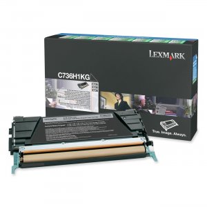 Lexmark C736H1KG Black High Yield Return Program Toner Cartridge LEXC736H1KG