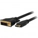 Comprehensive HD-DVI-6PROBLK Pro AV/IT Series HDMI to DVI 26 AWG Cable 6ft