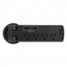 Safco 2069BL Pull-Up Power Module, 4 outlets, 2 USB Ports, 8 ft Cord, Black SAF2069BL