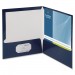 Business Source 44430 Two-Pocket Folders with Business Card Holder BSN44430