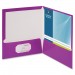 Business Source 44429 Two-Pocket Folders with Business Card Holder BSN44429