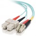 C2G 01126 7m LC-SC 10Gb 50/125 OM3 Duplex Multimode PVC Fiber Optic Cable - Aqua