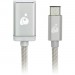 Iogear G2LU3CAF10-SIL Charge & Sync USB-C to USB Type-A Adapter - Silver