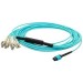 AddOn ADD-MPO-4LC7M5OM4 7m MPO (Female) to 4xLC (Male) 8-strand Aqua OM4 Duplex LSZH LOMM Fanout Cable