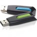 Verbatim 99127 32GB Store 'n' Go V3 USB 3.0 Flash Drive - 2pk - Blue, Green