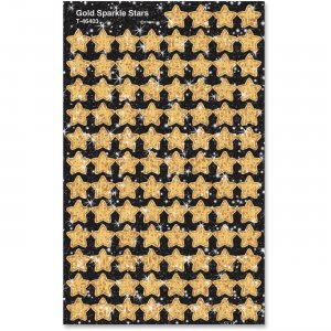 TREND 46403 Gold Sparkle Stars superShapes Stickers TEP46403