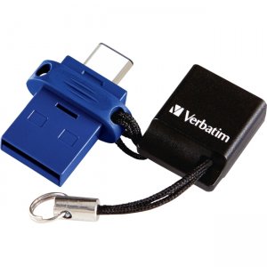 Verbatim 99153 16GB Store 'n' Go Dual USB Flash Drive for USB-C Devices - Blue