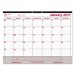 Brownline C1731V Monthly Desk Pad Calendar, 22 x 17, White/Maroon, 2017 REDC1731V