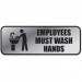 COSCO 098205 Employee Wash Hands Sign COS098205