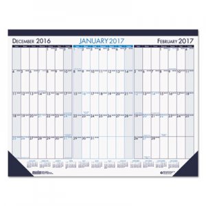 House of Doolittle HOD136 Three Month Desk Pad Calendar, 22 x 17, 2016-2018