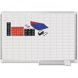 MasterVision MA0392830A 1" x 2" Grid Gold Ultra Magnetic Steel with Kit BVCMA0392830A