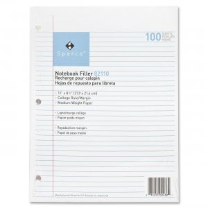 Sparco 82110 Notebook Filler Paper SPR82110