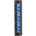 Black Box JPM450C Standard Adapter Panel, Ceramic Sleeves, (3) Duplex ST Pairs, Blue