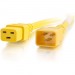 C2G 17712 1ft 12AWG Power Cord (IEC320C20 to IEC320C19) - Yellow