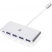 Iogear GUH3C4PD USB-C to 4 Port USB-A Hub with Power Delivery Pass-Thru