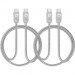 SIIG CB-US0P11-S1 Zinc Alloy USB-C to USB-C Charging & Sync Braided Cable - 1.65ft, 2-Pack