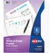 Avery 16826 Write/Erase Plastic Dividers AVE16826