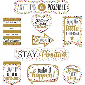 Teacher Created Resources 77326 Confetti Positive Accents TCR77326