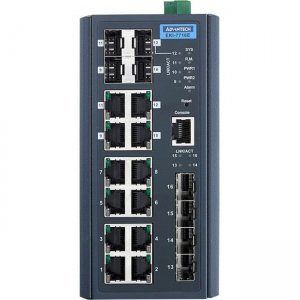 Advantech EKI-7716E-4F4CI-AE 8FE+4SFP+4G Combo port Managed Redundant Industrial Switch