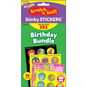TREND T83918 Birthday Scratch 'n Sniff Stinky Stickers TEPT83918