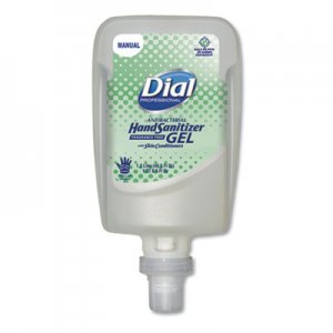 Dial Professional DIA16706EA FIT Fragrance-Free Antimicrobial Manual Dispenser Refill Gel Hand Sanitizer, 1.2 L, Bottle