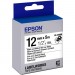 Epson LK-4WBQ LabelWorks Iron on (Fabric) LK Tape Cartridge ~1/2" Black on White