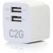 C2G 22322 2-Port USB Wall Charger - AC to USB Adapter, 5V 2.1A Output