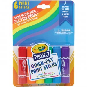 Crayola 541070 Project Quick-Dry Paint Sticks CYO541070