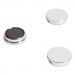 U Brands UBRIM130809 Board Magnets, Circles, Silver, 1.25", 10/Pack