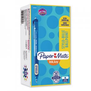 Paper Mate PAP2082957 InkJoy 300 RT Retractable Ballpoint Pen, Medium 1 mm, Blue Ink/Barrel, 36/Pack