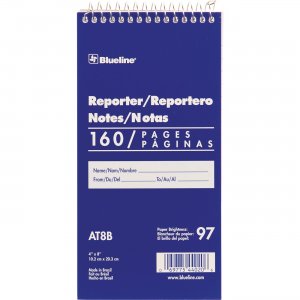 Blueline AT8B Reporter Notebook REDAT8B