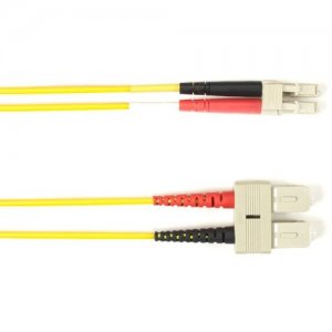 Black Box FOCMP62-003M-SCLC-YL 3-m, SC-LC, 62.5-Micron, Multimode, Plenum, Yellow Fiber Optic Cable