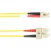 Black Box FOCMR50-003M-SCLC-YL 3-m, SC-LC, 50-Micron, Multimode, PVC, Yellow Fiber Optic Cable