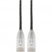 Tripp Lite N201-S03-BK Cat6 UTP Patch Cable (RJ45) - M/M, Gigabit, Snagless, Molded, Slim, Black, 3 ft