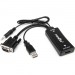 Rocstor Y10A218-B1 VGA to HDMI Adapter with USB Power & Audio