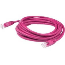 AddOn ADD-10FSLCAT6-PK 10ft RJ-45 (Male) to RJ-45 (Male) Straight Pink Cat6 STP PVC Copper Patch Cable