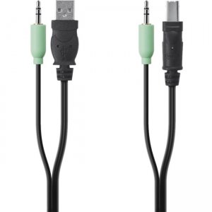 Belkin F1D9022B10T TAA USB/AUD SKVM CBL, USB A/B, 3.5mm Audio