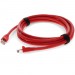 AddOn ADD-5FCAT6A-RD 5ft RJ-45 (Male) to RJ-45 (Male) Straight Red Cat6A UTP PVC Copper Patch Cable